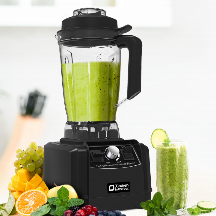 Kitchen in the box 68 oz High-Power Countertop Blender, 1450W (2 HP) Professional Smoothie & Ice-Crushing Blender with 8-Point Stainless Steel Blades, BPA-Free Tritan Jar