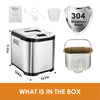 Kitchen in the box 15-in-1 Bread Machine, 2LB Stainless Steel Automatic Bread Maker with Recipes-Silver